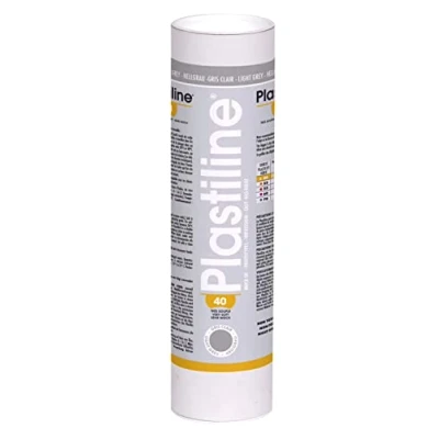 Imagen de Clairefontaine ES Plastiline 1640T Tubo de plastilina Pasta para modelar, alta precisión, esculpter, moler, dureza 40 (muy flexible), 1 kg, color gris claro. Fabricado en Francia