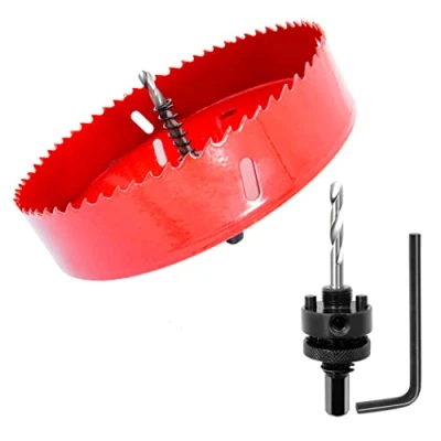 Imagen de Corona 165mm, LAIWEI Cortador de agujeros eje resistente para perforar madera, perfil aluminio, PVC y otros materiales