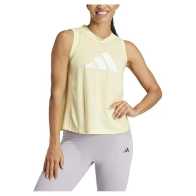 Imagen de adidas Mujer Train Essentials Big Performance Logo Training Tank Top, Almost Yellow/White, XS