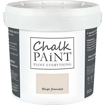 Imagen de Chalk Paint Everything® Pintura tiza Beige Francese vuelva a dar color fácilmente todo tipo de material sin lijar (5 Litros)