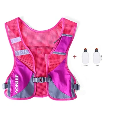 Imagen de AONIJIE Unisex Running Chaleco de hidratación Ultraligero Mochilas Trail Ideal para Senderismo Maratón Escalada y Ciclismo con 2 pcs botellas 250 ml (Rosa caliente)