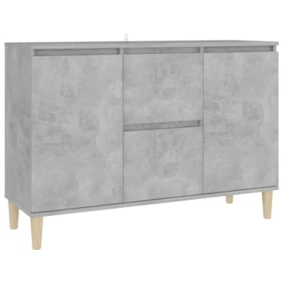 Imagen de vidaXL Aparador, Armario Auxiliar de Almacenamiento, Mueble Libros, Aparador para Salón Pasillo Hogar, Madera Ingeniería Gris Hormigón