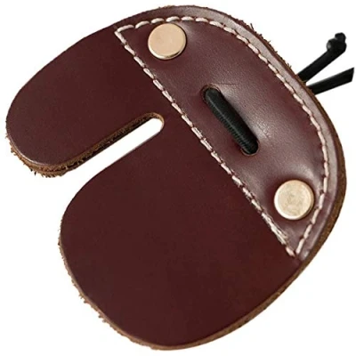 Imagen de Namvo Kuh Leder Bogenschie? En Finger Tab für Recurve B? Gen Jagd Protektor Braun