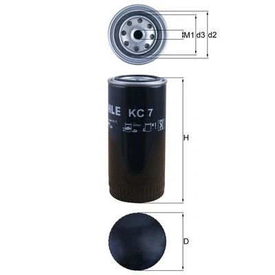 Imagen de MAHLE ORIGINAL KC 7 Filtro Combustible enroscable