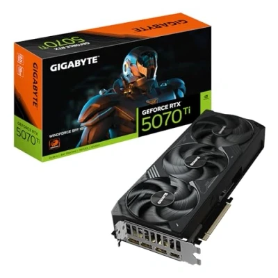 Imagen de Gigabyte GeForce RTX 5070 Ti WINDFORCE SFF 16G Tarjeta Gráfica 16GB GDDR7, 256bit, PCI E 5.0, 2452 MHz Frecuencia del núcleo, 3 x DP 2.1b, 1 HDMI NVIDIA DLSS 4, GV N507TWF3 16GD