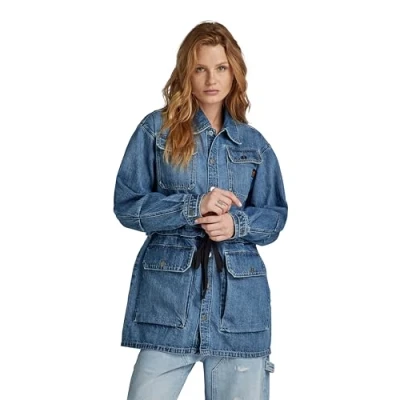 Imagen de G STAR RAW Chaqueta de Utilidad Modular, Faded Cliffside Blue D24346 D536 G326, M para Mujer