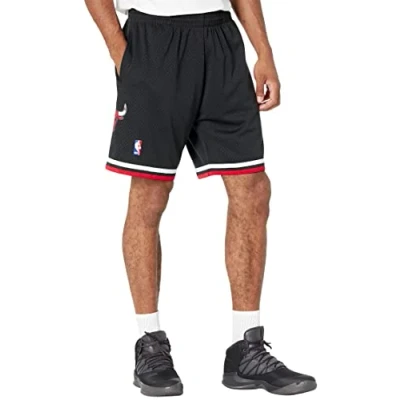 Imagen de Mitchell &amp; Ness NBA Chicago Bulls Swingman Short Pantalón corto de deporte, Hombre, Talla: Medium, Black