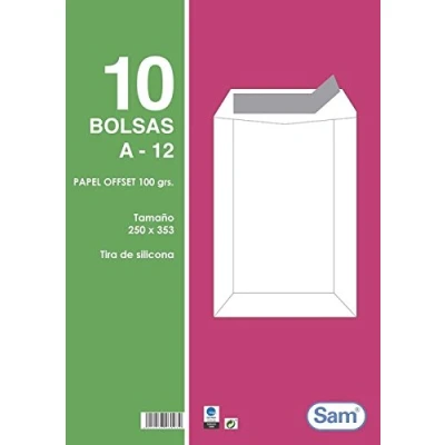 Imagen de Sam A12 Pack de 10 bolsas con tira silicona