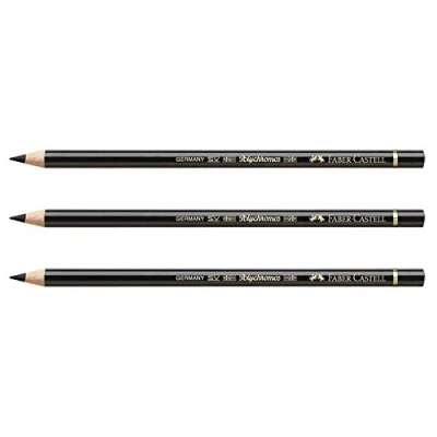 Imagen de FABER CASTELL Lote de 3 lápices colores Polycroms (3,8 mm), color negro