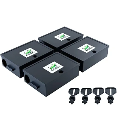 Imagen de Mice&amp;Co Portacebos para Ratones con Llave Estación de Cebo Pequeños Roedores Trampa Profesional Caja Veneno Pack 4 Unidades