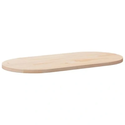 Imagen de vidaXL Tablero de Mesa Ovalado Madera Maciza Pino 110x55x2,5 cm