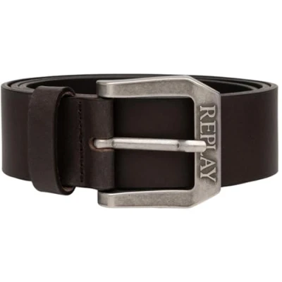 Imagen de Replay Cinturón de piel para hombre, marrón (Black Brown 128), 85 cm