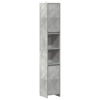 Imagen de vidaXL Armario de Cuarto Baño Almacenamiento Almacenaje Mueble Estante para Lavadero Ordenado Robusto Estable Contrachapada Gris Hormigón 183,5 cm