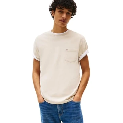 Imagen de Tommy Hilfiger Essential TEE Camiseta básica, Hombre, Talla: XS, Newsprint