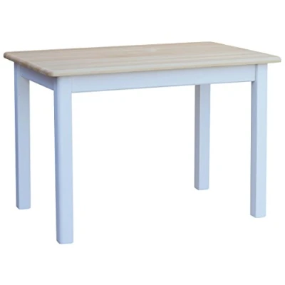 Imagen de k koma mesa de cocina 100 x 60 cm comedor pino macizo madera blanca miel nuevo fabricante (pino pino)