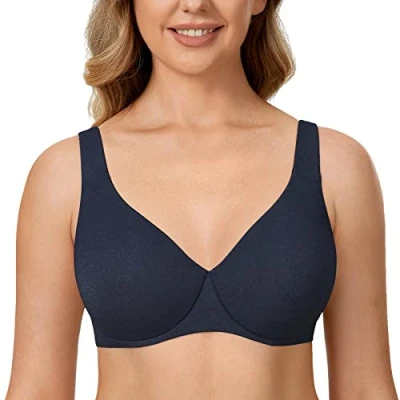 Imagen de DELIMIRA AISILIN Mujer Sujetador Talla Grande Reductor Sin Costuras Relleno Brezo Zafiro 105D