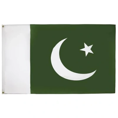 Imagen de AZ FLAG Bandera Pakistán 90x60 cm Pakistaní 100% Poliéster Con Ojales de Metal integrados 50g Colores Vivos Y Resistente A La Decoloración