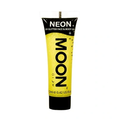 Imagen de Moon Glow Gel facial y corporal con purpurina UV neón de 12 ml Pintura Amarillo