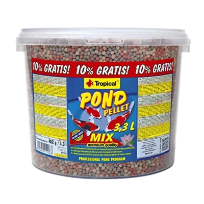 Imagen de Pond Pellet Mix 3,3L / 462g Alimento Flotante básico para Peces de Estanque, bajo Contenido en fósforo no favorece la proliferación Algas