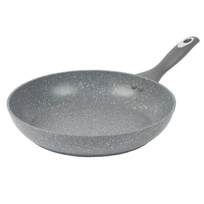 Imagen de Salter BW02764G Sartén Antiadherente de Aluminio Forjado la colección Marblestone, 28 cm, Gris, Mango baquelita, Revestimiento mármol, Ideal para Pescado, Carne y Verduras