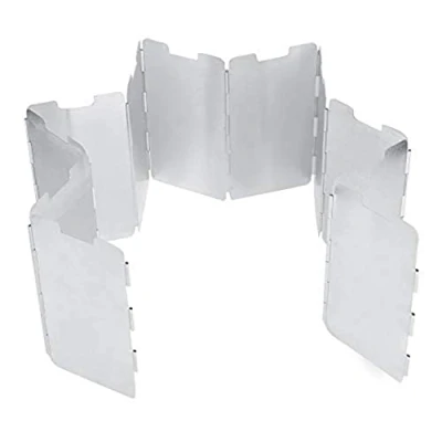Imagen de Estufa Aire Libre Parabrisas Acero Inoxidable Mini Portátil Plegable 11 Placas Picnic Bbq Camping Accesorios