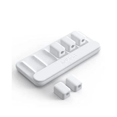 Imagen de Anker Cable Manager, Magnetic Holder, Multipurpose Holder for Desks, 5 Clips Lightning Cable, USB C Micro Sticks to Wood, Marble, Metal, Glass (White)