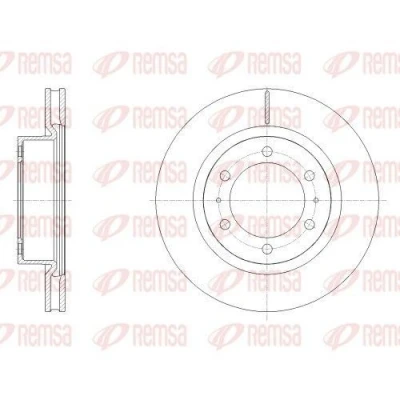 Imagen de REMSA Disco de freno TOYOTA: HILUX 3 Pick up Eje delantero 319mm 28mm 6 ventilado 62527.10 Discos freno,