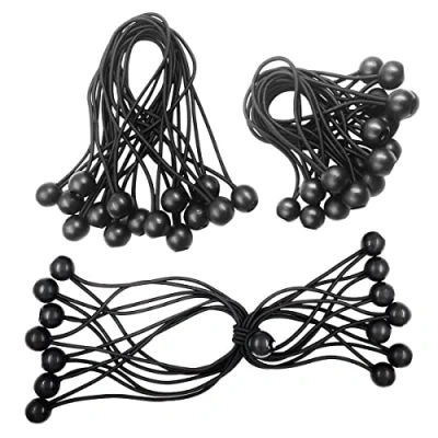Imagen de Pulpos Elasticos,Tensores Elastico,30 Piezas Tensor Elastico Negro15cm y 20cm Cuerda EláStica con Bola,Gomas Elásticas Bola,para Banner,Lonas,Tiendas de CampañA