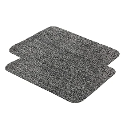 Imagen de ASTRA Felpudo antisuciedad Lavable Set de 2 40x60 cm Antracita 100% algodón Entra SAUGSTARK Antideslizante fácil Limpiar