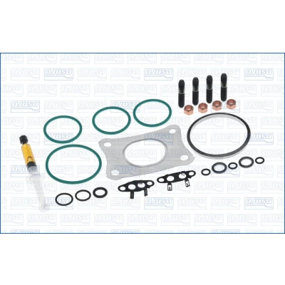 Imagen de AJUSA JTC11709 Juego de montaje, turbocompresor with studs, syringe oil con juntas instrucciones montaje VOLKSWAGEN: Tiguan I