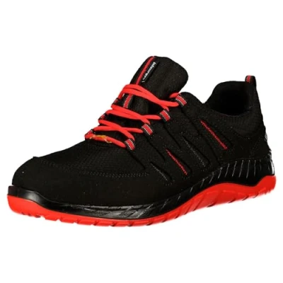 Imagen de Elten EL 729561 Maddox Black Red Low ESD S3 BC 43 Zapato de Seguridad, Negro Rojo, Tamaño
