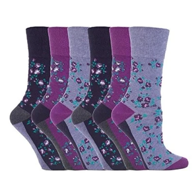Imagen de 6 pares de calcetines para mujer, colores multicolor GG92 37 42