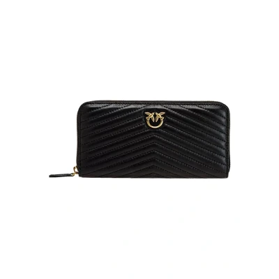 Imagen de Pinko Ryder ZIP Around Chevron Monedero, Mujer, Talla: One Size, Black