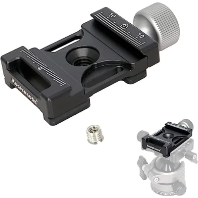 Imagen de Koolehaoda Abrazadera de Placa liberación rápida con Cola Milano 38 mm Ancho Compatible Arca Swiss, para QR mm, Trípode Monopod Ballhead
