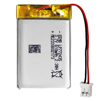 Imagen de EEMB Lithium Polymer batería 3.7V 630mAh 772435 Paquete de Recargable Lipo con Conector JST — confirme la polaridad del Dispositivo y Antes Comprar