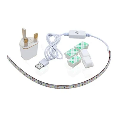 Imagen de Tira de luz LED para máquina coser, barra luces flexible, cable 6.6ft con regulador intensidad táctil y fuente alimentación