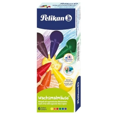 Imagen de Pelikan 804073 Crayones en forma de ratón, 6 unidades caja regalo