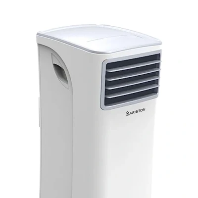 Imagen de Ariston, Mobis 8 Pinguino Aire Acondicionado Portátil y Silencioso con Temporizador Mando a Distancia, Climatizador 24x69x2.5 cm Blanco Fabricado para Instalación en España