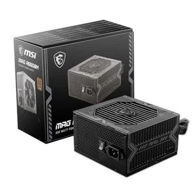 Imagen de MSI MAG A550BN Fuente de alimentación gaming: 80 PLUS BRONZE, 550 vatios, 12V Single Rail, circuito DC to DC, ventilador 120mm