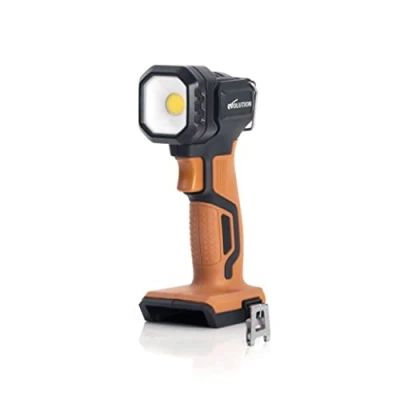 Imagen de Evolution Linterna de trabajo LED inalámbrica portátil R1000TOR Li Power Tools: luz recargable, 750/1000 lúmenes, iones litio 18 V. Batería no incluida.