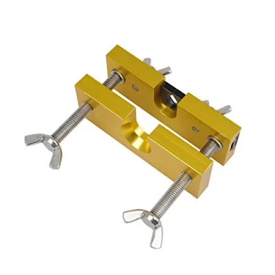 Imagen de Alnicov Herramienta extractora de boquilla para instrumentos viento latón, soporte extraíble ajustable, acero inoxidable y aleación aluminio, pulido, amarillo