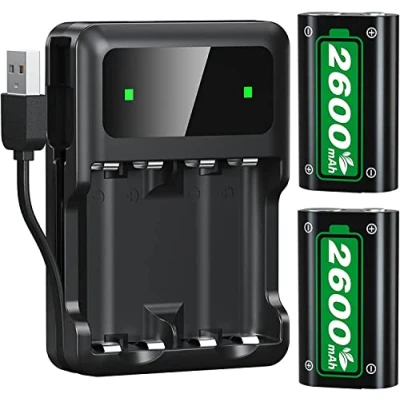 Imagen de Batería para Xbox One/Xbox Series X/Xbox S, 2 x 2600mAh Recargable baterías XS/Xbox One S/Xbox Elite Manette