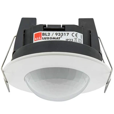 Imagen de Beg Bruck Detector de Movimiento para techos Interior con área detección 360, Modelo BL2 FT, 8 x 6,3 centímetros, Color Blanco (Referencia: 93317)