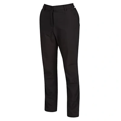 Imagen de Regatta Fenton Water Repellent and Wind Resistant Softshell Short Leg, Pantalones Premama Mujer, Black, Size 12