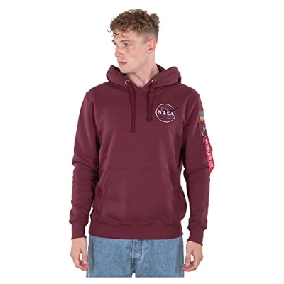 Imagen de ALPHA INDUSTRIES Space Shuttle Sudadera, Rojo (Burgundy 184), S para Hombre