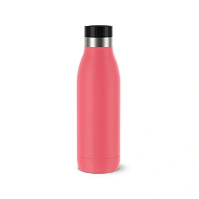Imagen de Emsa Botella Bludrop Basic N31104, 0,5 litros, 100 % hermética, cierre Quick Press, placer de beber 360, calor 12 h frío 24 h, apto para lavavajillas, acero inoxidable, color coral