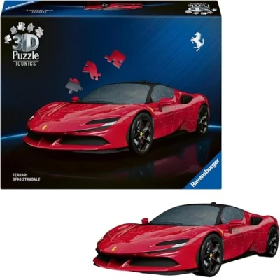 Imagen de Ravensburger Puzzle 3d Adultos Ferrari SF90 Stradale Puzzles Para Y Niños De 8 Años O Más Maquetas Montar 108 Piezas Regalos
