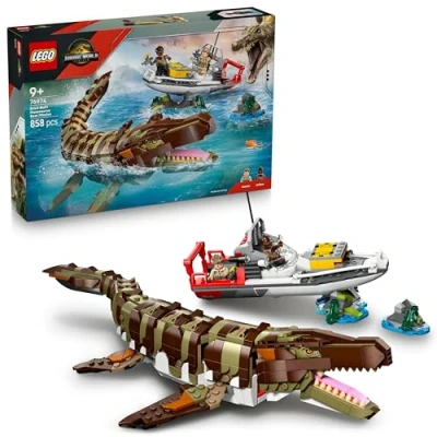 Imagen de Lego jurassic world 76974 misión naval: mosasaurus construible