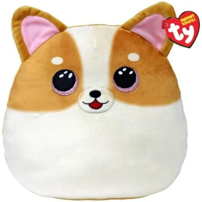 Imagen de Ty Tanner Dog Squish a Boo 10 Pulgadas Squishy Beanies for Kids, Baby Soft Plush Toys Collectible Cuddly Stuffed Teddy