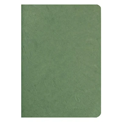 Imagen de Clairefontaine, 733103C, Cuaderno grapado, A5 (14,8 x 21 cm), 96 páginas en blanco liso 90 gr, Age Bag, Cubierta cartulina lustrada, Verde